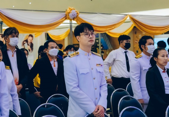 ภาพกิจกรรม  คณะวิทยาศาสตร์และเทคโนโลยี จัดพิธีถวายราชสดุดี พิธีถวายพานพุ่มสักการะและพิธีเปิด งานสัปดาห์วิทยาศาสตร์แห่งชาติ ส่วนภูมิภาค ประจำปี 2566