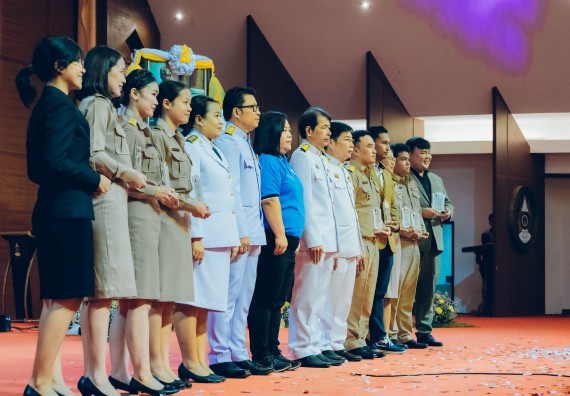 ภาพกิจกรรม  คณะวิทยาศาสตร์และเทคโนโลยี จัดพิธีถวายราชสดุดี พิธีถวายพานพุ่มสักการะและพิธีเปิด งานสัปดาห์วิทยาศาสตร์แห่งชาติ ส่วนภูมิภาค ประจำปี 2566