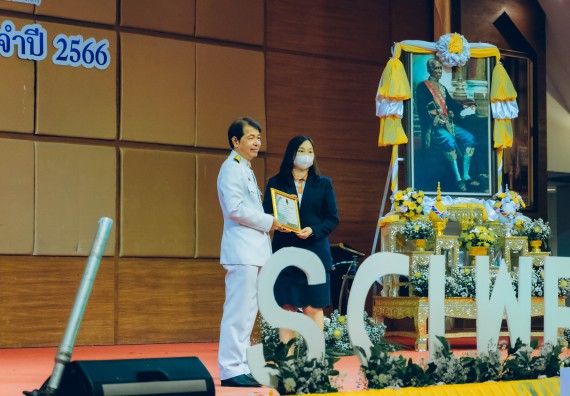 ภาพกิจกรรม  คณะวิทยาศาสตร์และเทคโนโลยี จัดพิธีถวายราชสดุดี พิธีถวายพานพุ่มสักการะและพิธีเปิด งานสัปดาห์วิทยาศาสตร์แห่งชาติ ส่วนภูมิภาค ประจำปี 2566