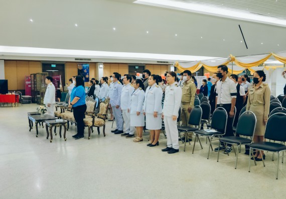 ภาพกิจกรรม  คณะวิทยาศาสตร์และเทคโนโลยี จัดพิธีถวายราชสดุดี พิธีถวายพานพุ่มสักการะและพิธีเปิด งานสัปดาห์วิทยาศาสตร์แห่งชาติ ส่วนภูมิภาค ประจำปี 2566