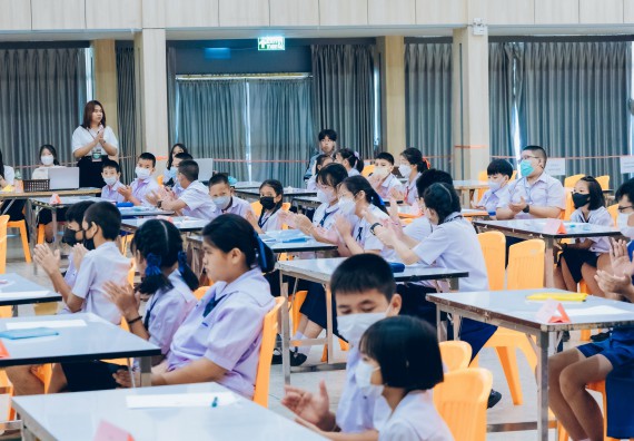 ภาพกิจกรรม  คณะวิทยาศาสตร์และเทคโนโลยี การแข่งขันตอบปัญหาวิทยาศาสตร์และเทคโนโลยี ระดับประถมศึกษา มัธยมศึกษาตอนต้น มัธยมศึกษาตอนปลาย งานสัปดาห์วิทยาศาสตร์แห่งชาติ ส่วนภูมิภาค ประจำปี 2566