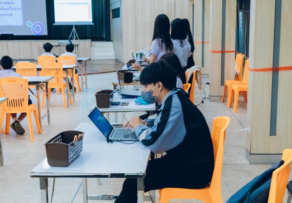 ภาพกิจกรรม  คณะวิทยาศาสตร์และเทคโนโลยี การแข่งขันตอบปัญหาวิทยาศาสตร์และเทคโนโลยี ระดับประถมศึกษา มัธยมศึกษาตอนต้น มัธยมศึกษาตอนปลาย งานสัปดาห์วิทยาศาสตร์แห่งชาติ ส่วนภูมิภาค ประจำปี 2566