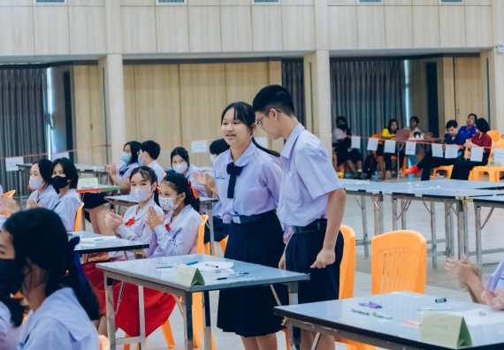 ภาพกิจกรรม  คณะวิทยาศาสตร์และเทคโนโลยี การแข่งขันตอบปัญหาวิทยาศาสตร์และเทคโนโลยี ระดับประถมศึกษา มัธยมศึกษาตอนต้น มัธยมศึกษาตอนปลาย งานสัปดาห์วิทยาศาสตร์แห่งชาติ ส่วนภูมิภาค ประจำปี 2566