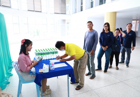 ภาพกิจกรรม  คณะวิทยาศาสตร์และเทคโนโลยี จัดการรายงานผลการดำเนินการโครงการส่งเสริมและวิจัยประสิทธิภาพของน้ำหมักจุลินทรีย์จากหน่อกล้วยไข่