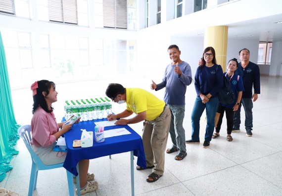 ภาพกิจกรรม  คณะวิทยาศาสตร์และเทคโนโลยี จัดการรายงานผลการดำเนินการโครงการส่งเสริมและวิจัยประสิทธิภาพของน้ำหมักจุลินทรีย์จากหน่อกล้วยไข่