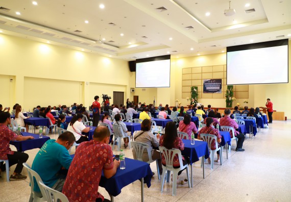 ภาพกิจกรรม  คณะวิทยาศาสตร์และเทคโนโลยี จัดการรายงานผลการดำเนินการโครงการส่งเสริมและวิจัยประสิทธิภาพของน้ำหมักจุลินทรีย์จากหน่อกล้วยไข่