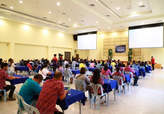 ภาพกิจกรรม  คณะวิทยาศาสตร์และเทคโนโลยี จัดการรายงานผลการดำเนินการโครงการส่งเสริมและวิจัยประสิทธิภาพของน้ำหมักจุลินทรีย์จากหน่อกล้วยไข่