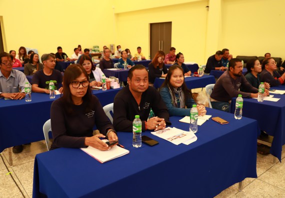 ภาพกิจกรรม  คณะวิทยาศาสตร์และเทคโนโลยี จัดการรายงานผลการดำเนินการโครงการส่งเสริมและวิจัยประสิทธิภาพของน้ำหมักจุลินทรีย์จากหน่อกล้วยไข่