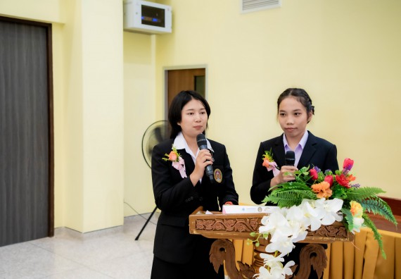 ภาพกิจกรรม  คณะวิทยาศาสตร์และเทคโนโลยี มหาวิทยาลัยราชภัฏกำแพงเพชร ร่วมกับ มูลนิธิถันยรักษ์ในพระราชนูปถัมภ์สมเด็จพระศรีนครินทราบรมราชชนนี (สมเด็จย่า) จัดกิจกรรมสัมมนาวิชาการ เนื่องในวันมะเร็งเต้านมสากล