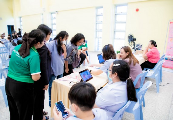 ภาพกิจกรรม  คณะวิทยาศาสตร์และเทคโนโลยี มหาวิทยาลัยราชภัฏกำแพงเพชร ร่วมกับ มูลนิธิถันยรักษ์ในพระราชนูปถัมภ์สมเด็จพระศรีนครินทราบรมราชชนนี (สมเด็จย่า) จัดกิจกรรมสัมมนาวิชาการ เนื่องในวันมะเร็งเต้านมสากล