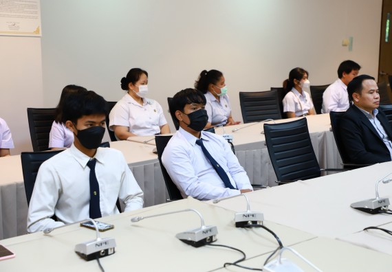 ภาพกิจกรรม  หลักสูตรนวัตกรรมและธุรกิจอาหาร คณะวิทยาศาสตร์และเทคโนโลยีมอบทุนการศึกษาแรกเข้าแก่นักศึกษาของหลักสูตร