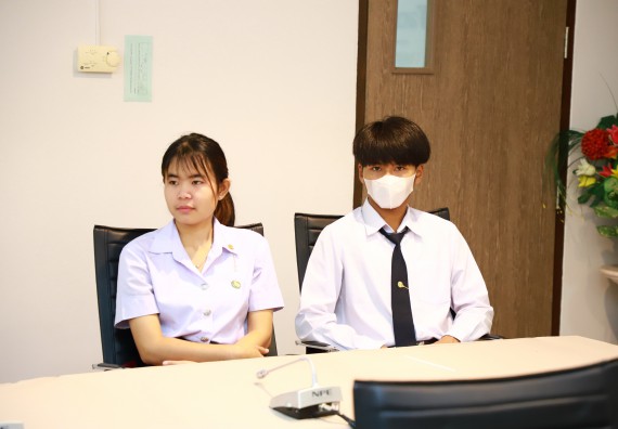 ภาพกิจกรรม  หลักสูตรนวัตกรรมและธุรกิจอาหาร คณะวิทยาศาสตร์และเทคโนโลยีมอบทุนการศึกษาแรกเข้าแก่นักศึกษาของหลักสูตร