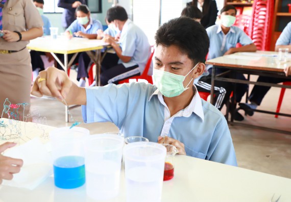 ภาพกิจกรรม   คณะวิทยาศาสตร์และเทคโนโลยี จัดค่ายวิทยาศาสตร์สัญจร ปีการศึกษา 2566  โรงเรียนวังไทรวิทยาคม