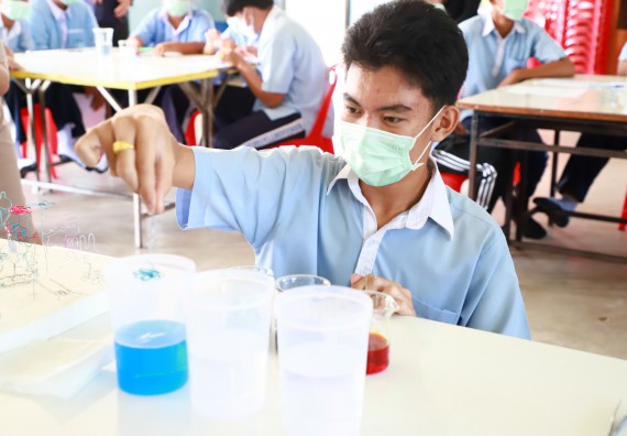 ภาพกิจกรรม   คณะวิทยาศาสตร์และเทคโนโลยี จัดค่ายวิทยาศาสตร์สัญจร ปีการศึกษา 2566  โรงเรียนวังไทรวิทยาคม