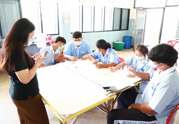 ภาพกิจกรรม   คณะวิทยาศาสตร์และเทคโนโลยี จัดค่ายวิทยาศาสตร์สัญจร ปีการศึกษา 2566  โรงเรียนวังไทรวิทยาคม