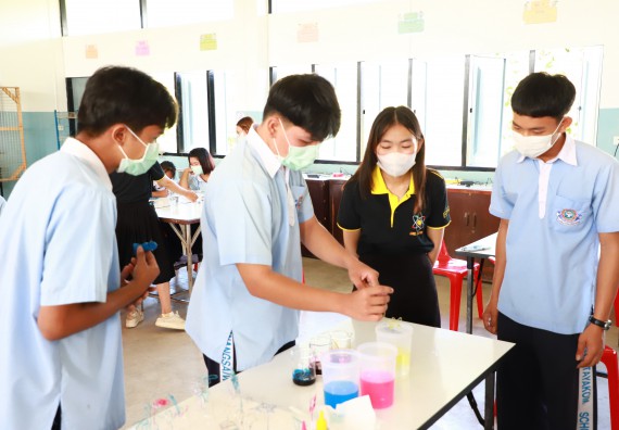 ภาพกิจกรรม   คณะวิทยาศาสตร์และเทคโนโลยี จัดค่ายวิทยาศาสตร์สัญจร ปีการศึกษา 2566  โรงเรียนวังไทรวิทยาคม