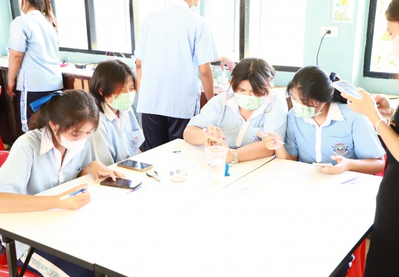 ภาพกิจกรรม   คณะวิทยาศาสตร์และเทคโนโลยี จัดค่ายวิทยาศาสตร์สัญจร ปีการศึกษา 2566  โรงเรียนวังไทรวิทยาคม