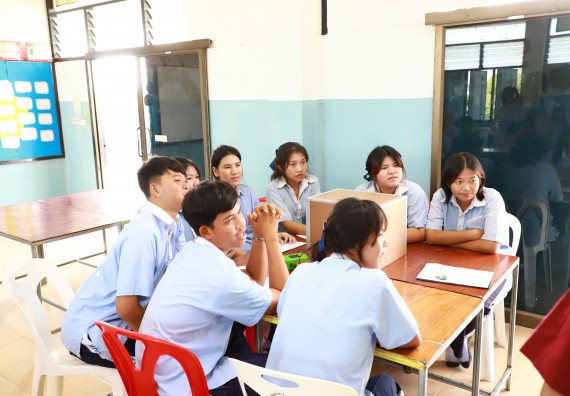 ภาพกิจกรรม   คณะวิทยาศาสตร์และเทคโนโลยี จัดค่ายวิทยาศาสตร์สัญจร ปีการศึกษา 2566  โรงเรียนวังไทรวิทยาคม