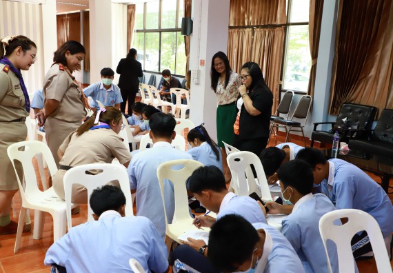 ภาพกิจกรรม   คณะวิทยาศาสตร์และเทคโนโลยี จัดค่ายวิทยาศาสตร์สัญจร ปีการศึกษา 2566  โรงเรียนวังไทรวิทยาคม