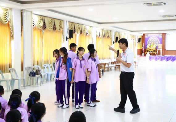 ภาพกิจกรรม  คณะวิทยาศาสตร์และเทคโนโลยี จัดค่ายวิทยาศาสตร์สัญจร ปีการศึกษา 2566  โรงเรียนคลองขลุงราษฎร์รังสรรค์