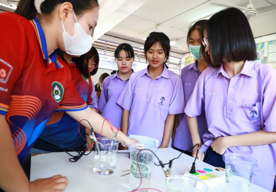 คณะวิทยาศาสตร์และเทคโนโลยี จัดค่ายวิทยาศาสตร์สัญจร ปีการศึกษา 2566  โรงเรียนขาณุวิทยา