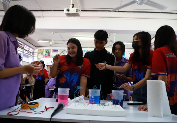 คณะวิทยาศาสตร์และเทคโนโลยี จัดค่ายวิทยาศาสตร์สัญจร ปีการศึกษา 2566  โรงเรียนขาณุวิทยา