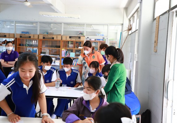 ภาพกิจกรรม  คณะวิทยาศาสตร์และเทคโนโลยี จัดค่ายวิทยาศาสตร์สัญจร ปีการศึกษา 2566  โรงเรียนผดุงปัญญา