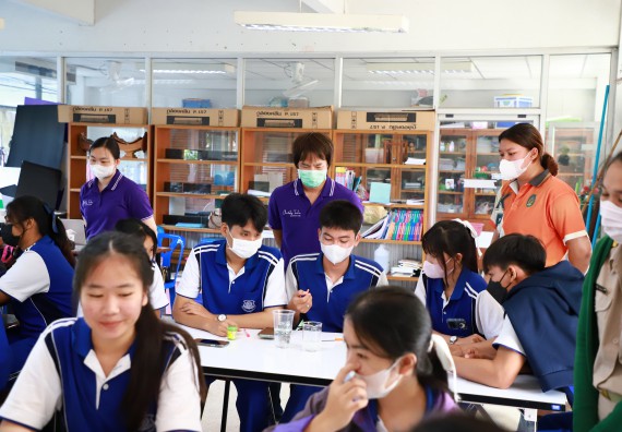 ภาพกิจกรรม  คณะวิทยาศาสตร์และเทคโนโลยี จัดค่ายวิทยาศาสตร์สัญจร ปีการศึกษา 2566  โรงเรียนผดุงปัญญา