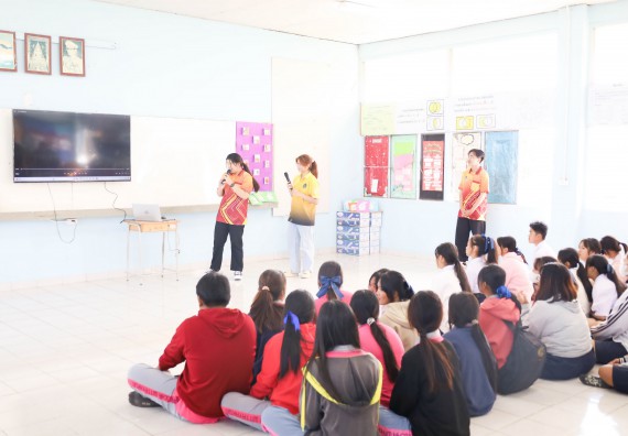 ภาพกิจกรรม  คณะวิทยาศาสตร์และเทคโนโลยี จัดค่ายวิทยาศาสตร์สัญจร ปีการศึกษา 2566  โรงเรียนราษฎร์ปรีชาวิทยาคม