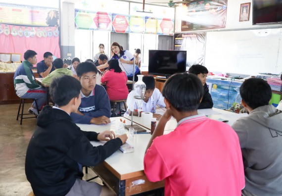 ภาพกิจกรรม  คณะวิทยาศาสตร์และเทคโนโลยี จัดค่ายวิทยาศาสตร์สัญจร ปีการศึกษา 2566  โรงเรียนราษฎร์ปรีชาวิทยาคม