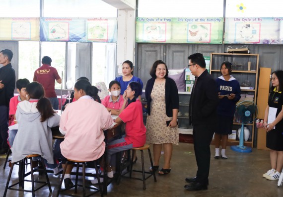 ภาพกิจกรรม  คณะวิทยาศาสตร์และเทคโนโลยี จัดค่ายวิทยาศาสตร์สัญจร ปีการศึกษา 2566  โรงเรียนราษฎร์ปรีชาวิทยาคม