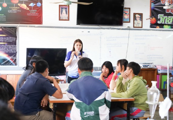 ภาพกิจกรรม  คณะวิทยาศาสตร์และเทคโนโลยี จัดค่ายวิทยาศาสตร์สัญจร ปีการศึกษา 2566  โรงเรียนราษฎร์ปรีชาวิทยาคม