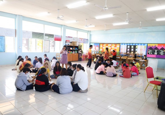 ภาพกิจกรรม  คณะวิทยาศาสตร์และเทคโนโลยี จัดค่ายวิทยาศาสตร์สัญจร ปีการศึกษา 2566  โรงเรียนราษฎร์ปรีชาวิทยาคม