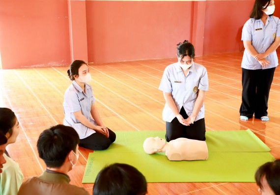 ภาพกิจกรรม  คณะวิทยาศาสตร์และเทคโนโลยี จัดค่ายวิทยาศาสตร์สัญจร ปีการศึกษา 2566  โรงเรียนปางมะค่าวิทยาคม