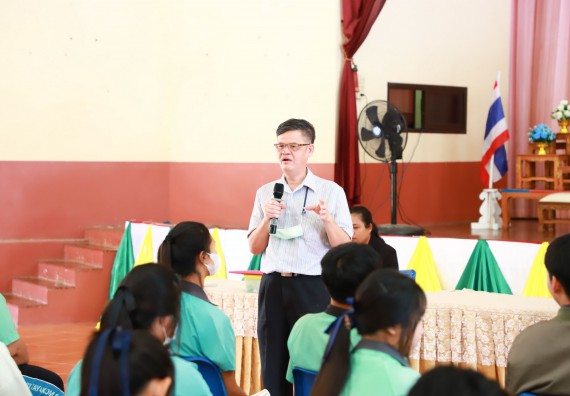 ภาพกิจกรรม  คณะวิทยาศาสตร์และเทคโนโลยี จัดค่ายวิทยาศาสตร์สัญจร ปีการศึกษา 2566  โรงเรียนปางมะค่าวิทยาคม