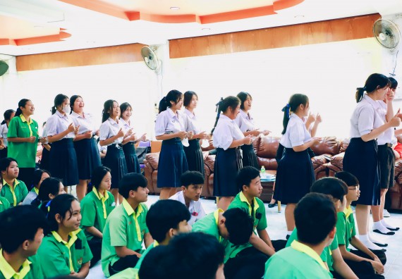 ภาพกิจกรรม  คณะวิทยาศาสตร์และเทคโนโลยี จัดค่ายวิทยาศาสตร์สัญจร ปีการศึกษา 2566  โรงเรียนคลองลานพัฒนาจินดาศักดิ์