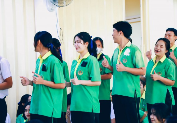 ภาพกิจกรรม  คณะวิทยาศาสตร์และเทคโนโลยี จัดค่ายวิทยาศาสตร์สัญจร ปีการศึกษา 2566  โรงเรียนคลองลานพัฒนาจินดาศักดิ์