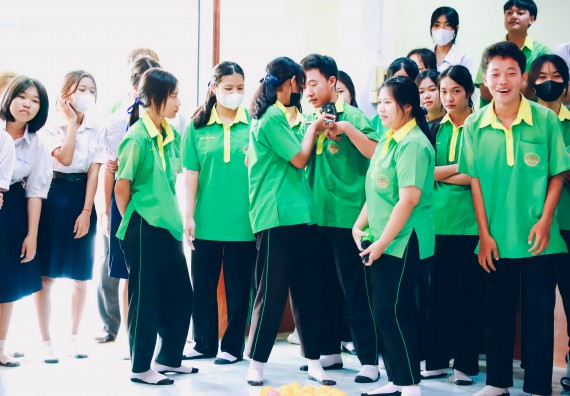 ภาพกิจกรรม  คณะวิทยาศาสตร์และเทคโนโลยี จัดค่ายวิทยาศาสตร์สัญจร ปีการศึกษา 2566  โรงเรียนคลองลานพัฒนาจินดาศักดิ์