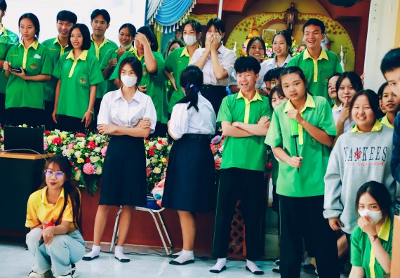 ภาพกิจกรรม  คณะวิทยาศาสตร์และเทคโนโลยี จัดค่ายวิทยาศาสตร์สัญจร ปีการศึกษา 2566  โรงเรียนคลองลานพัฒนาจินดาศักดิ์