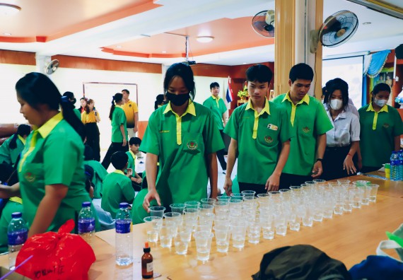 ภาพกิจกรรม  คณะวิทยาศาสตร์และเทคโนโลยี จัดค่ายวิทยาศาสตร์สัญจร ปีการศึกษา 2566  โรงเรียนคลองลานพัฒนาจินดาศักดิ์