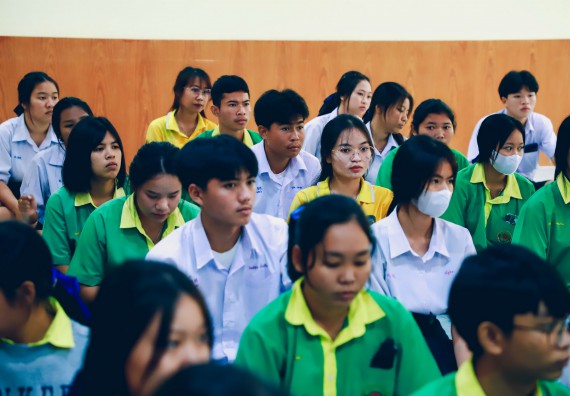 ภาพกิจกรรม  คณะวิทยาศาสตร์และเทคโนโลยี จัดค่ายวิทยาศาสตร์สัญจร ปีการศึกษา 2566  โรงเรียนคลองลานพัฒนาจินดาศักดิ์