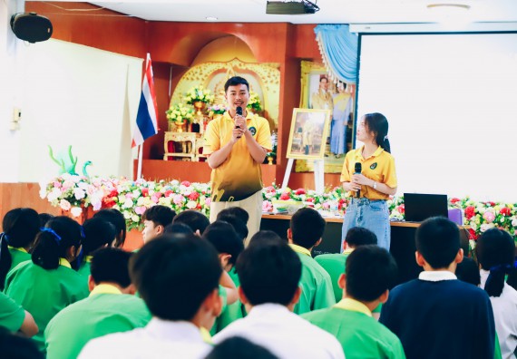 ภาพกิจกรรม  คณะวิทยาศาสตร์และเทคโนโลยี จัดค่ายวิทยาศาสตร์สัญจร ปีการศึกษา 2566  โรงเรียนคลองลานพัฒนาจินดาศักดิ์