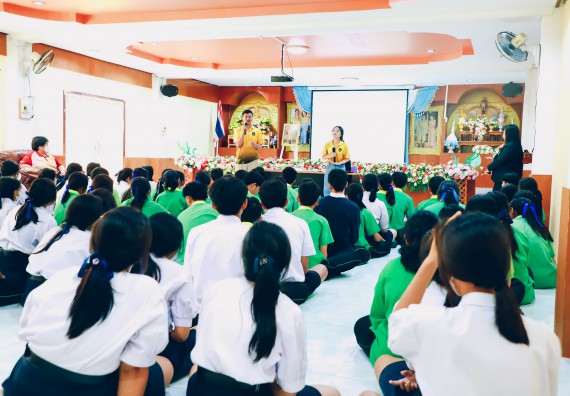 ภาพกิจกรรม  คณะวิทยาศาสตร์และเทคโนโลยี จัดค่ายวิทยาศาสตร์สัญจร ปีการศึกษา 2566  โรงเรียนคลองลานพัฒนาจินดาศักดิ์