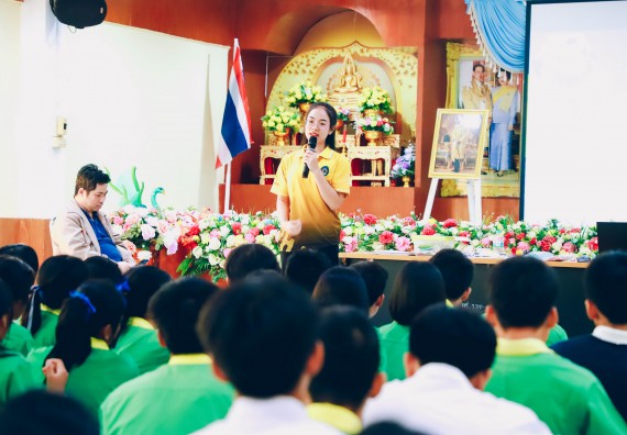 ภาพกิจกรรม  คณะวิทยาศาสตร์และเทคโนโลยี จัดค่ายวิทยาศาสตร์สัญจร ปีการศึกษา 2566  โรงเรียนคลองลานพัฒนาจินดาศักดิ์