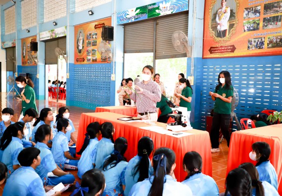 ภาพกิจกรรม  คณะวิทยาศาสตร์และเทคโนโลยี จัดค่ายวิทยาศาสตร์สัญจร ปีการศึกษา 2566  โรงเรียนโกสัมพีวิทยา