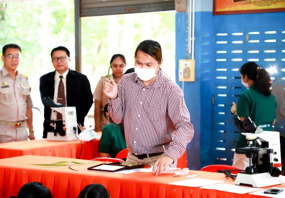 ภาพกิจกรรม  คณะวิทยาศาสตร์และเทคโนโลยี จัดค่ายวิทยาศาสตร์สัญจร ปีการศึกษา 2566  โรงเรียนโกสัมพีวิทยา