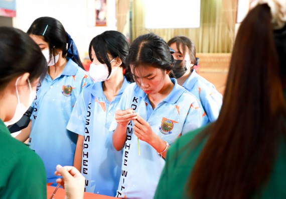 ภาพกิจกรรม  คณะวิทยาศาสตร์และเทคโนโลยี จัดค่ายวิทยาศาสตร์สัญจร ปีการศึกษา 2566  โรงเรียนโกสัมพีวิทยา