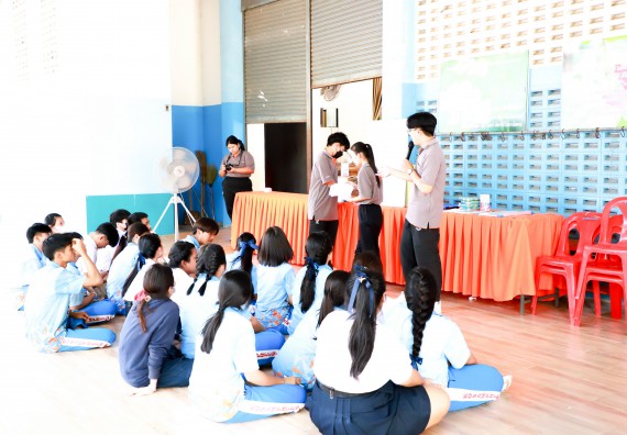 ภาพกิจกรรม  คณะวิทยาศาสตร์และเทคโนโลยี จัดค่ายวิทยาศาสตร์สัญจร ปีการศึกษา 2566  โรงเรียนโกสัมพีวิทยา