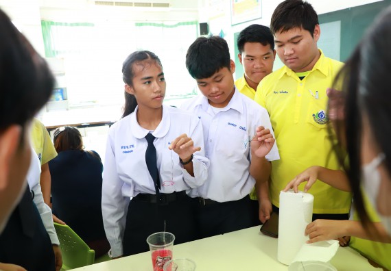 ภาพกิจกรรม  คณะวิทยาศาสตร์และเทคโนโลยี จัดค่ายวิทยาศาสตร์สัญจร ปีการศึกษา 2566  โรงเรียนองค์การบริหารส่วนจังหวัดกำแพงเพชร