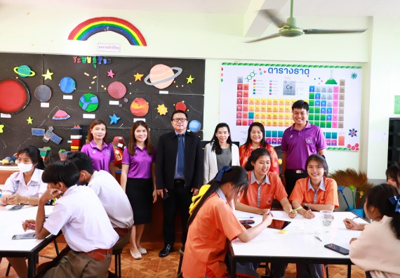 ภาพกิจกรรม  คณะวิทยาศาสตร์และเทคโนโลยี จัดค่ายวิทยาศาสตร์สัญจร ปีการศึกษา 2566  โรงเรียนคณฑีพิทยาคม